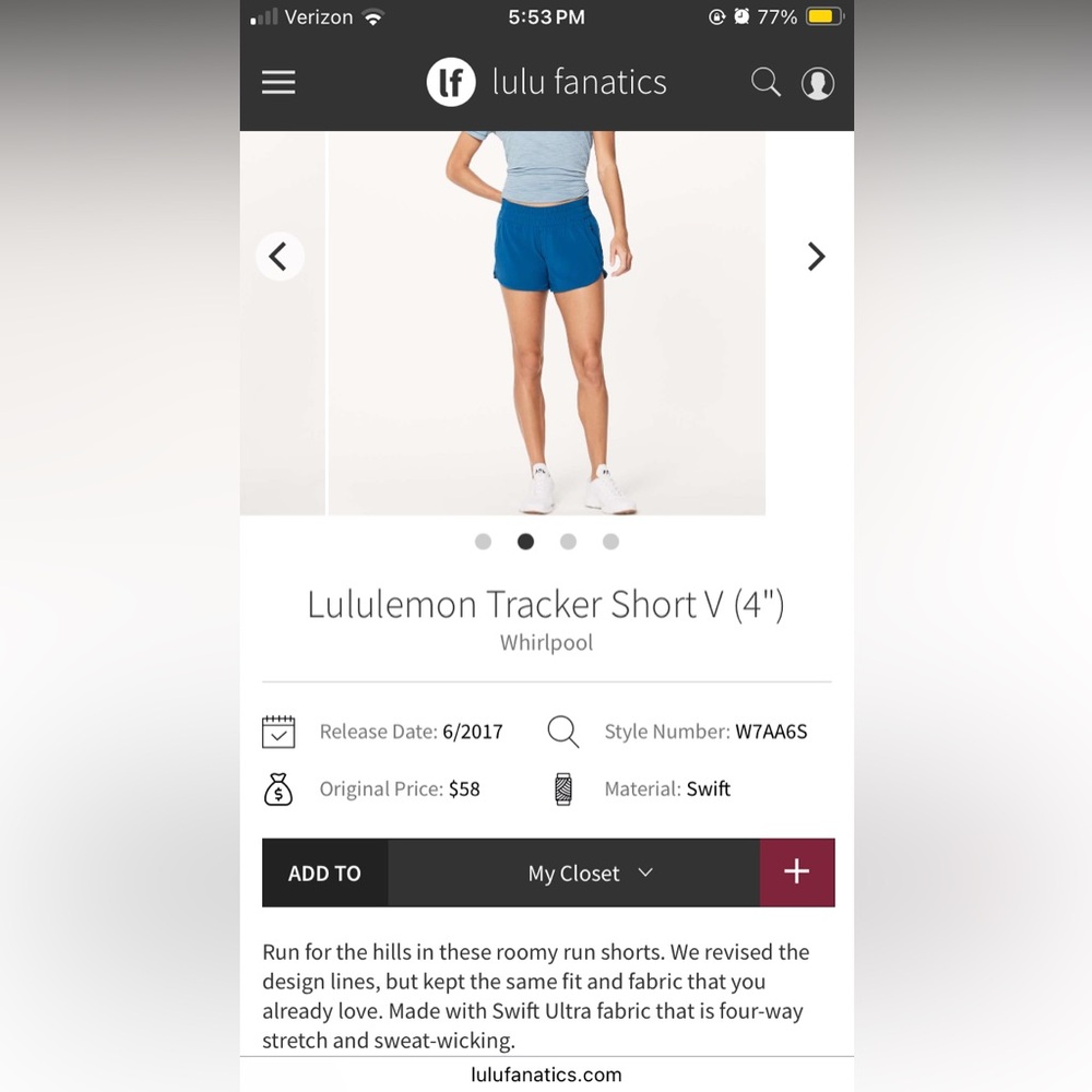 Lululemon Size 6 Tracker Shorts 4” Bundle of 6 - Picture 7 of 11